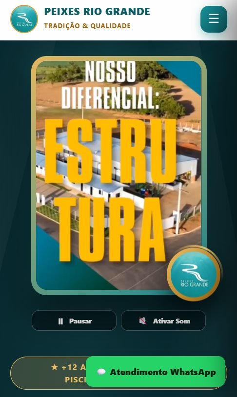 Print do site Peixes Rio Grande aberto no celular